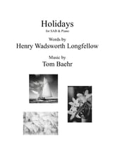 Holidays SAB choral sheet music cover